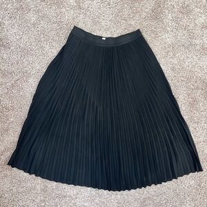 bp. Black Pleated Midi Skirt